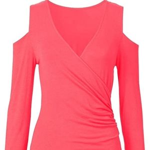 Cold shoulder long sleeve top